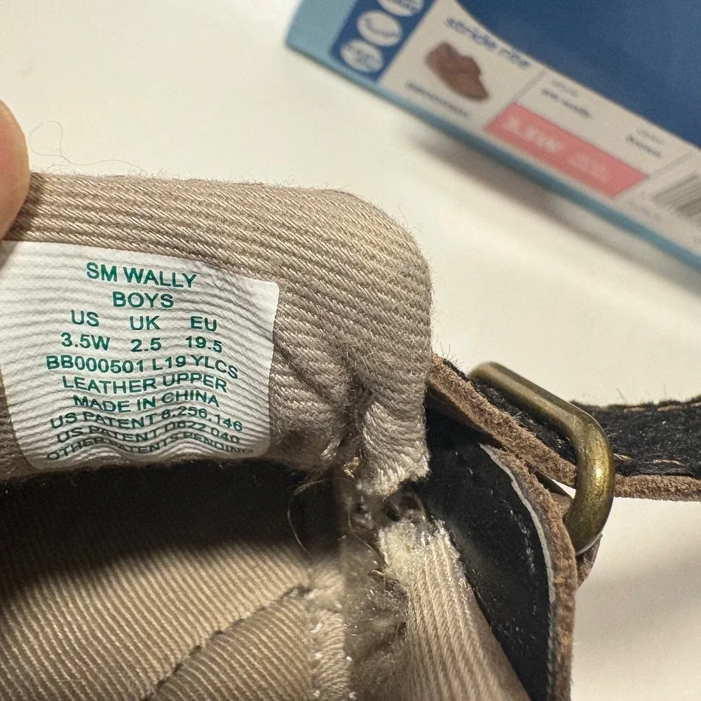 Stride Rite NEW w Box 3.5W Brown Sm Wally Loafer‎ Boat Shoes Hook & Loop